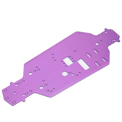 Aluminum Alloy Chassis Bottom Plate Replacement for HSP 94122 1/10 RC Car, Precision - Engineered RC Chassis Upgrade Part with Accurate Hole Alignment and Durable Construction (Purple) - color: Purple