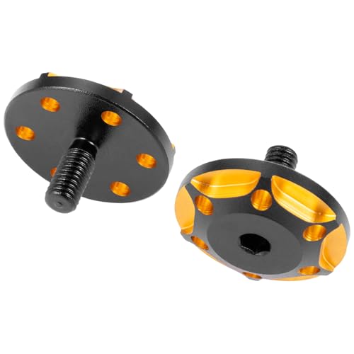 Wing Mount Buttons M3 Rear Fixed Tail Wing Washer, #B Gold | 2Pcs, Aluminum, For 1/10 Sakura D4 D5, RC Off Road Short Truck Buggy Racing Car - color: #B Gold