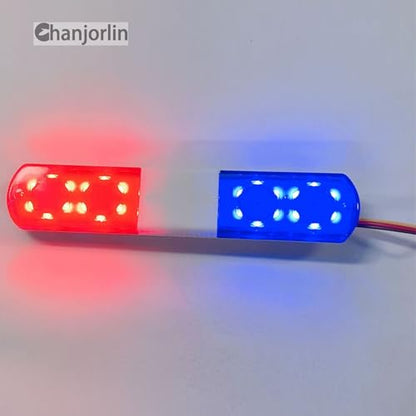 1/10 RC Car Simulation Police Lights Multi-Function Flash LED Lamp Nine Flashing Light Modes for 1/8 Crawler Off Road Rally Truck Cars HSP Traxxas Tamiya RC4WD Axial Arrma (Blue&Red 115mm) - color: Blue&Red 115mm