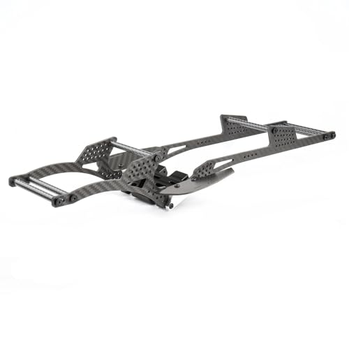 1/10 RC Chassis Kit,RC Performance Carbon LCG Chassis Kit with Brace Rock Sliders Delrin Skid Plate for 1/10 RC Crawler Comp Rigs SCX10 Capra (Chassis kit A) - style: Chassis kit A