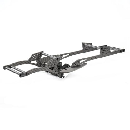 1/10 RC Chassis Kit,RC Performance Carbon LCG Chassis Kit with Brace Rock Sliders Delrin Skid Plate for 1/10 RC Crawler Comp Rigs SCX10 Capra (Chassis kit A) - style: Chassis kit A