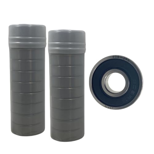 20Pcs 608-2RS Bearings 8x22x7mm Double Rubber Sealed Micro Deep Groove Ball Bearings, Suitable for Skateboard Rollers, 3D Printers, Etc