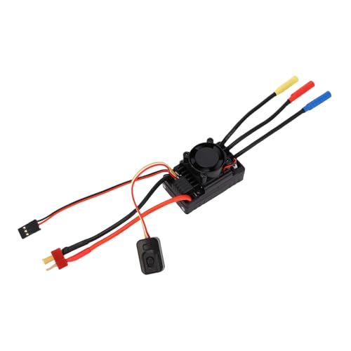 60A Brushless ESC with Fan, Water Dust Proof, 1:10 RC Short Course Truck Buggy ESC for All Weather Racing
