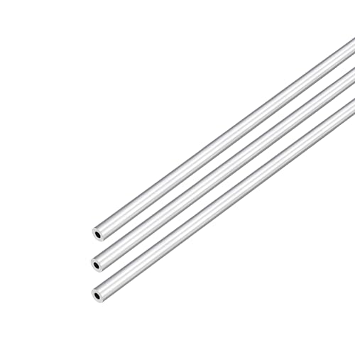 DMiotech 3Pack (4mm OD x 2mm ID) 6063 Aluminum Round Tube 300mm Length Industry Metal Tubing for Machinery Frame Construction DIY Projects - size: 4mm x 2mm x 300mm