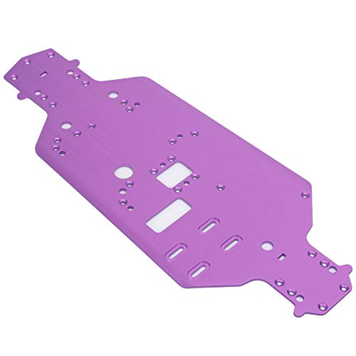 Aluminum Alloy Chassis Bottom Plate Replacement Upgrade Parts for HSP 94122 1/10 RC Car (Purple) - color: Purple
