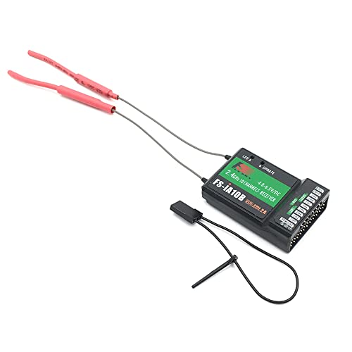 DTXMX Flysky FS-iA10B Receiver 10CH for RC Transmitter FS-i6X FS-i6 i6S | 10 Channels 2.4GHz AFHDS 2A with PPM/iBUS/PWM Output
