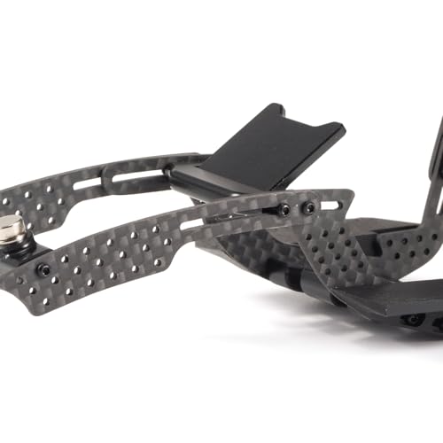 1/24 LCG Chassis Kit, SCX24 Carbon Fiber Chassis Custom Builds, Performance Comp Rigs with High Clearance Adjustable Wheelbase for 1/24 RC Crawler SCX24 FCX24
