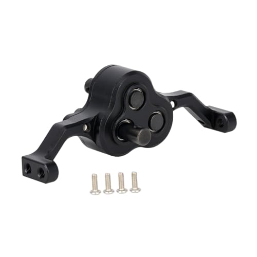 harayaa Model Car Transfer Case RC Rock Aluminum Alloy Car Gearbox Chassis Assembly Adjustable Carrier Bearing Metal Lightweight Crawler Replacement Suitable, Black - color: Black