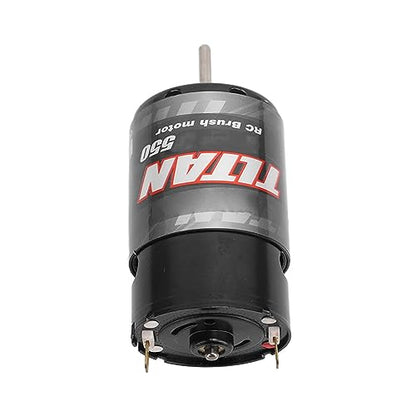 Changor 550 Motor High Speed RC Brushed Motor with Reduction Gearbox for 1/14 1/10 RC Crawler DIY (35T) - size: 35T