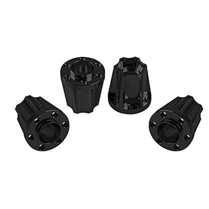 Metal RC 12mm Wheel Hex Hub Extension Combiner Compatible with 1.9/2.2inch Wheel Rim Axial SCX10 Traxxas TRX4 D90 1/10 RC Crawler (22mm, Black) - color: Black, size: 22mm