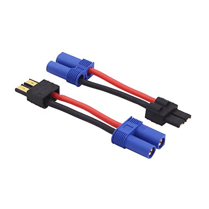 4pcs Compatible with TRX to EC5 Male Female RC Connector Adapter with 14awg 2in Wire(E44-4)