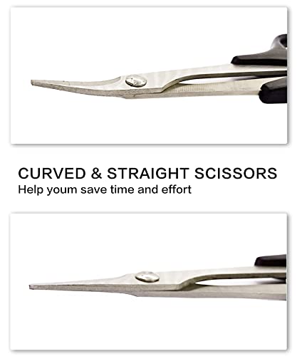 VICRAZZE RC Body Reamer Curved Scissors & Straight Scissors RC Car Body Shell Lexan Plastic Trimming Tools Set