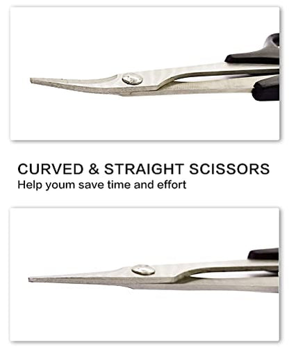 VICRAZZE RC Body Reamer Curved Scissors & Straight Scissors RC Car Body Shell Lexan Plastic Trimming Tools Set
