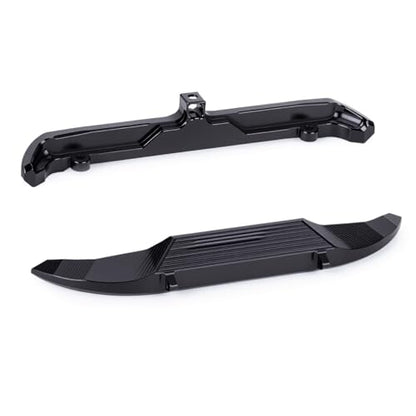 Aluminum Front & Rear Bumper Set for 1/30 Scale RC Crawler Chassis, CNC Upgrade Bumpers with Mounting Screws (Black/Red) (Black) - color: Black