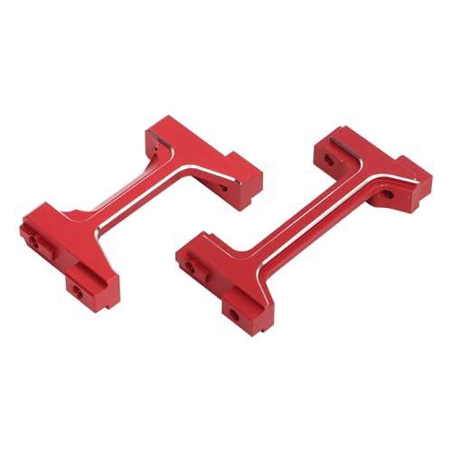 Srliya Aluminum Front and Rear Bumper Mounts Set RC Bumper Mount for 1/18 RC Crawler (Red)