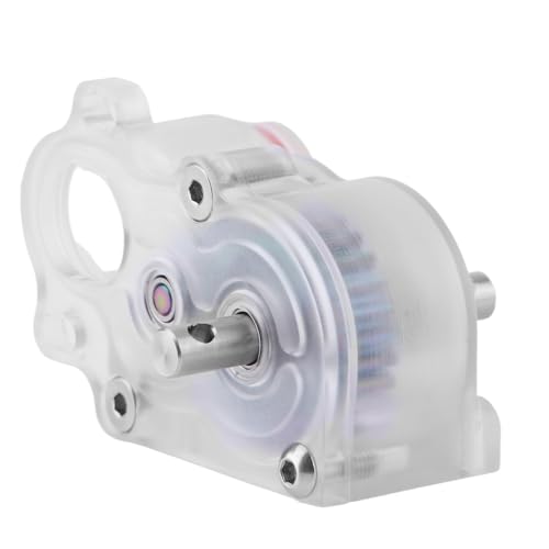 LCG Complete Transmission Gearbox with Cover for 1/10 RC Crawler SCX10 SCX10 II Upgrade (Clear White)