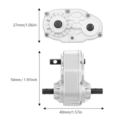 RC Transfer Case, RC Crawler Metal Transfer Gearbox 50x40x27mm/1.97x1.57x1.06in Model Vehicle Replacement Accessory for 1/10 RC Crawler Car