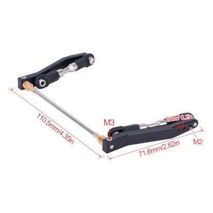 Metal Rear Sway Bar Anti-roll Set for 1/10 Axial Wraith RR10 Yeti Rock Crawler Car (Black) - color: Black