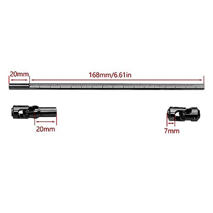Steel Cut to Length Driveshaft Universal Joint Drive Shaft for 1/10 RC Crawler LCG Rigs Sportys Scalers Capra SCX10 Pro 68-229mm, 2PCS (Black) - color: Black