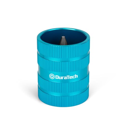 DURATECH Inner & Outer Tubing and Pipe Reamer, Pipe Deburring Tool | Pipe Blevering Tool, Ideal for Copper, Stainless Steel, PVC, Brass, Aluminum, Soft Metal Pipes from 1/4" to 1-1/4" O.D. - size: Small