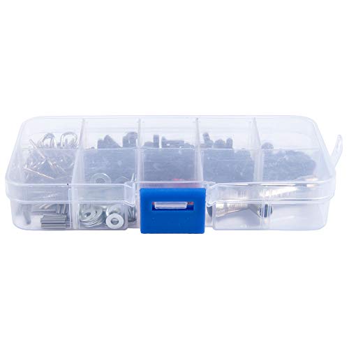 270Pcs Metal Repair Tool Screws Box Set Screws Bolt Pin Shim Gasket for HSP 1/10 Remote Control RC Crawler Car Parts