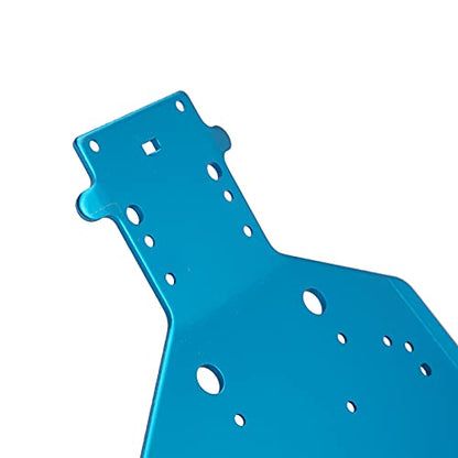 Aluminum Alloy 06001 Chassis Bottom Plate Frame Compatible with Redcat Racing HSP 94105 94106 94108 94109 1/10 RC Off-Road Buggy Car (Blue) - color: Blue