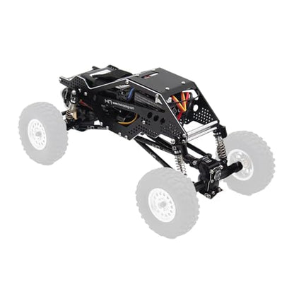 Alloy Frame Chassis Kit, Precision Aluminum Crawler Body Panels with Link Mounting Points, Stable Operation for SCX24 Remote Control Car