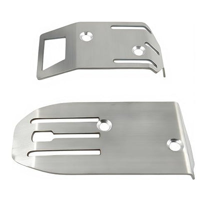 Stainless Steel Chassis Skid Plate Set for Granite Grom Typhon Grom Mega | Front,Rear,380,ARA2102,ARA2106,Protection,Upgrade Parts,Wear Resistant,Precision Fit,High Strength