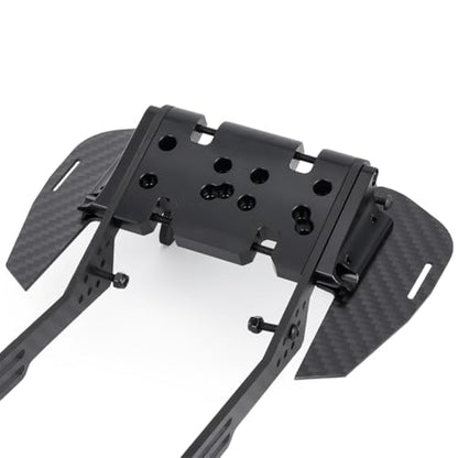 High Clearance Carbon Fiber LCG Chassis Kit with Transmission Shocks Absorbers for 1/10 RC Crawler Cheater Rigs SCX10 II (Chassis Kit)