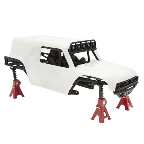 MEUS Racing MB18 TRX4M Body & Chassis Kit for Traxxas TRX4M Defender Bronco K10 F150 High Trail 1/18 RC Crawler Upgrades Parts (White) - color: White