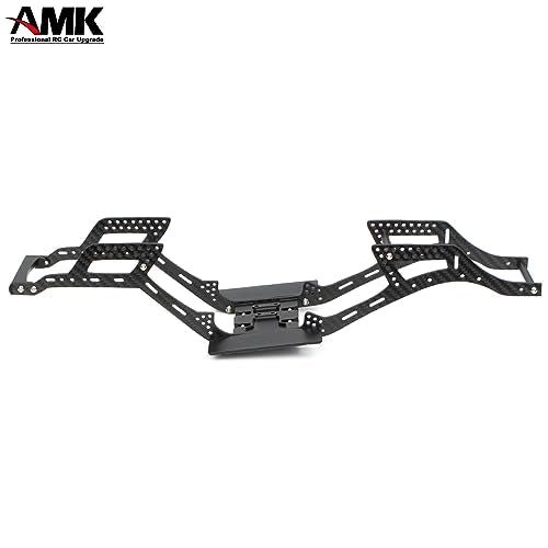 AMK Carbon Fiber SCX10 Chaissis Frame Rails DIY 313mm Wheelbass 1/10 RC Crawler Body LCG Builder Kit with Servo Mount Axial SCX10 I II Upgrades (5 in 1) - color: 5 in 1