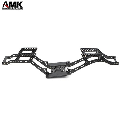 AMK Carbon Fiber SCX10 Chaissis Frame Rails DIY 313mm Wheelbass 1/10 RC Crawler Body LCG Builder Kit with Servo Mount Axial SCX10 I II Upgrades (5 in 1) - color: 5 in 1