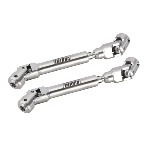 INJORA Stainless Steel Drive Shafts for FMS FCX10 K5 Upgrade 1/10 RC Crawler, 104-139mm