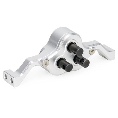 Aluminum Transfer Case Gearbox 70mm Width Underdrive 30% for 1/10 RC Crawler Cheater Rigs LCG Chassis Build DIY Upgrade Parts (Silver) - color: Silver