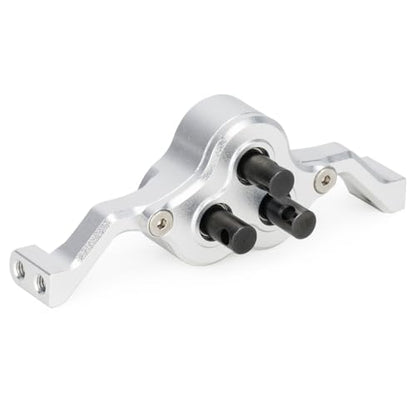 Aluminum Transfer Case Gearbox 70mm Width Underdrive 30% for 1/10 RC Crawler Cheater Rigs LCG Chassis Build DIY Upgrade Parts (Silver) - color: Silver