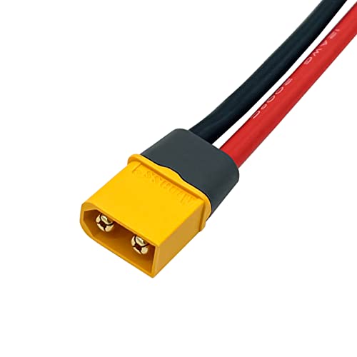 5Pairs XT60H (XT60 Upgrade Plug Male Female Extension Connector Adapter with Sheath Housing with 12AWG 10cm Silicone Wire for RC Lipo Battery FPV Racing Drone - style: XT60H
