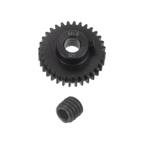 uxcell Mod 1 32T Pinion Gear 8mm Bore Hardened Steel Motor Rack Spur Gear for RC Car Truck Gear Drive