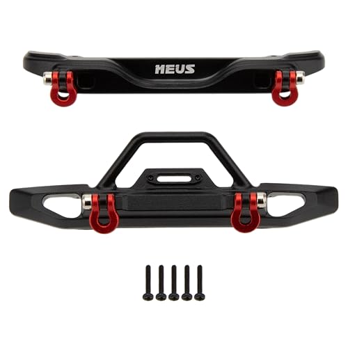 MEUS RACING Front Rear Bumper - CNC Aluminum Bumper for Axial SCX30 C10 Bronco 1/30 RC Crawler Upgrades (For Bronco) - color: For Bronco