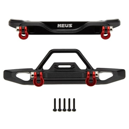 MEUS RACING Front Rear Bumper - CNC Aluminum Bumper for Axial SCX30 C10 Bronco 1/30 RC Crawler Upgrades (For Bronco) - color: For Bronco