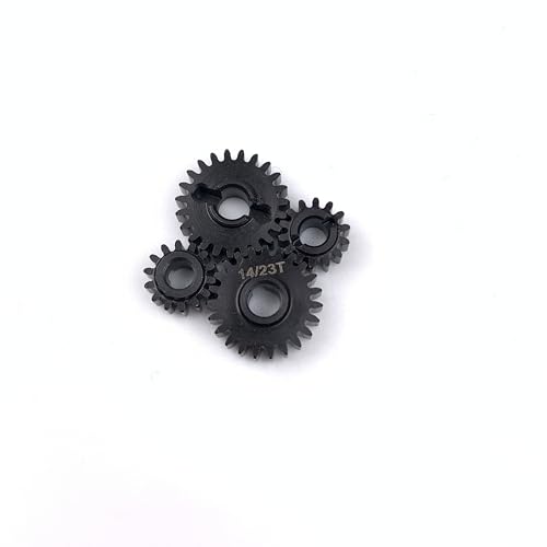 RC Steel 13/24T,14/23T,15/22T Overdrive & Underdrive Portal Gears Set for Redcat Ascent-18 1/18 Rock Crawler Car Upgrade Parts - size: 14+23T