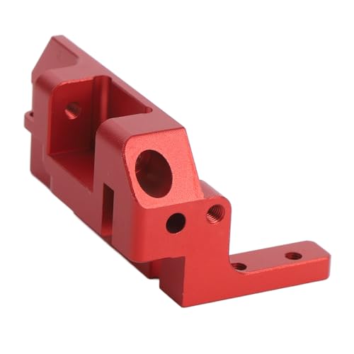 SUNGOOYUE Servo on Axle Mount, Aluminum Alloy Portal Axle 4-Link Suspension 1/10 RC Crawler Car Upgrade Parts for SCX10 III AR45P Third Generation (Red) - color: Net