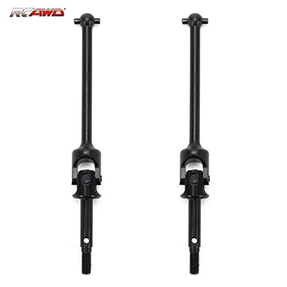 RCAWD Front Driveshaft Set U-Joint for 1/8 Losi LMT Upgrades, 4X4 Solid Axle Monster Truck #LOS04021, #LOS04022, Universal Drive Shafts Parts for #LOS242048 Black - color: Black