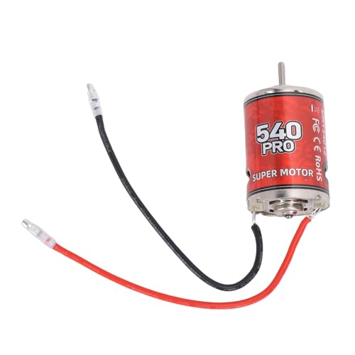 12T 540 Brushed Motor for RC Car, Low Noise Motor with Stainless Steel Housing, Replacement for RC Crawler Truck Boat