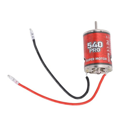 12T 540 Brushed Motor for RC Car, Low Noise Motor with Stainless Steel Housing, Replacement for RC Crawler Truck Boat