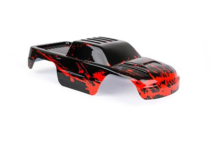 SummitLink Custom Body Compatible for 1/10 Scale RC Car or Truck (Truck not Included) (Muddy Red Over Black) - style: Muddy Red Over Black