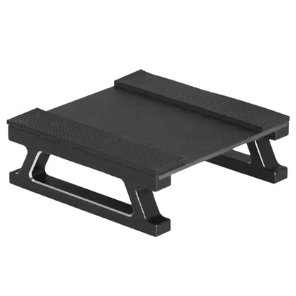 RC Car Repair Work Stand RC Repair Platform Workstation Aluminum Structure Rubber Base Portable Height Suitable for Car Model Repair, Black