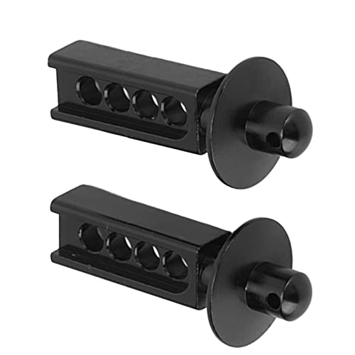 RC Parts, Lightweight Aluminum Alloy Body Post with Adjustable Height for Mini EREVO Mini Slash 1/16, 2 Pcs Set (Black) - color: Black