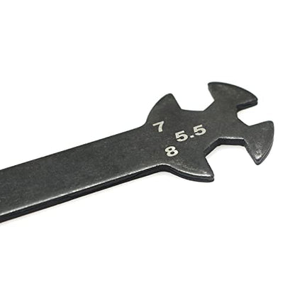 RLECS RC Car Multi-Function Tool - 6 in 1 Special Wrench 3/4/5/5.5/7/8MM for Turnbuckles & Nuts