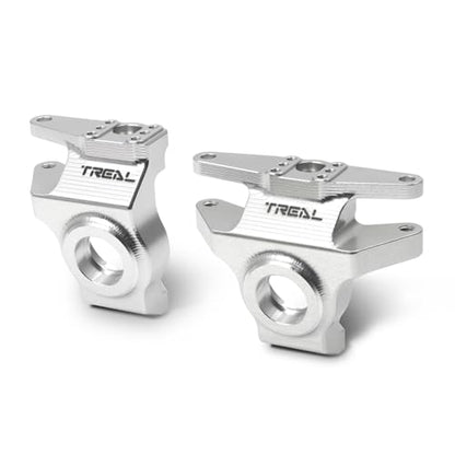 Treal High-Strength 7075 Aluminum Front Knuckles (2pcs Set) CNC Machined Upgrades, Compatible with Vanquish H10 Optic RC Crawler(Silver) - color: Silver