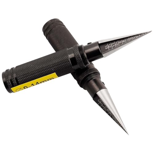2 Pack 0-14mm RC Body Reamer Tool with Precision Scale – High-Strength Aluminum Expanding Hole Puncher Opener Reamer for RC Car Shell, Plastic Sheet, Aircraft Model, DIY Projects (Black)